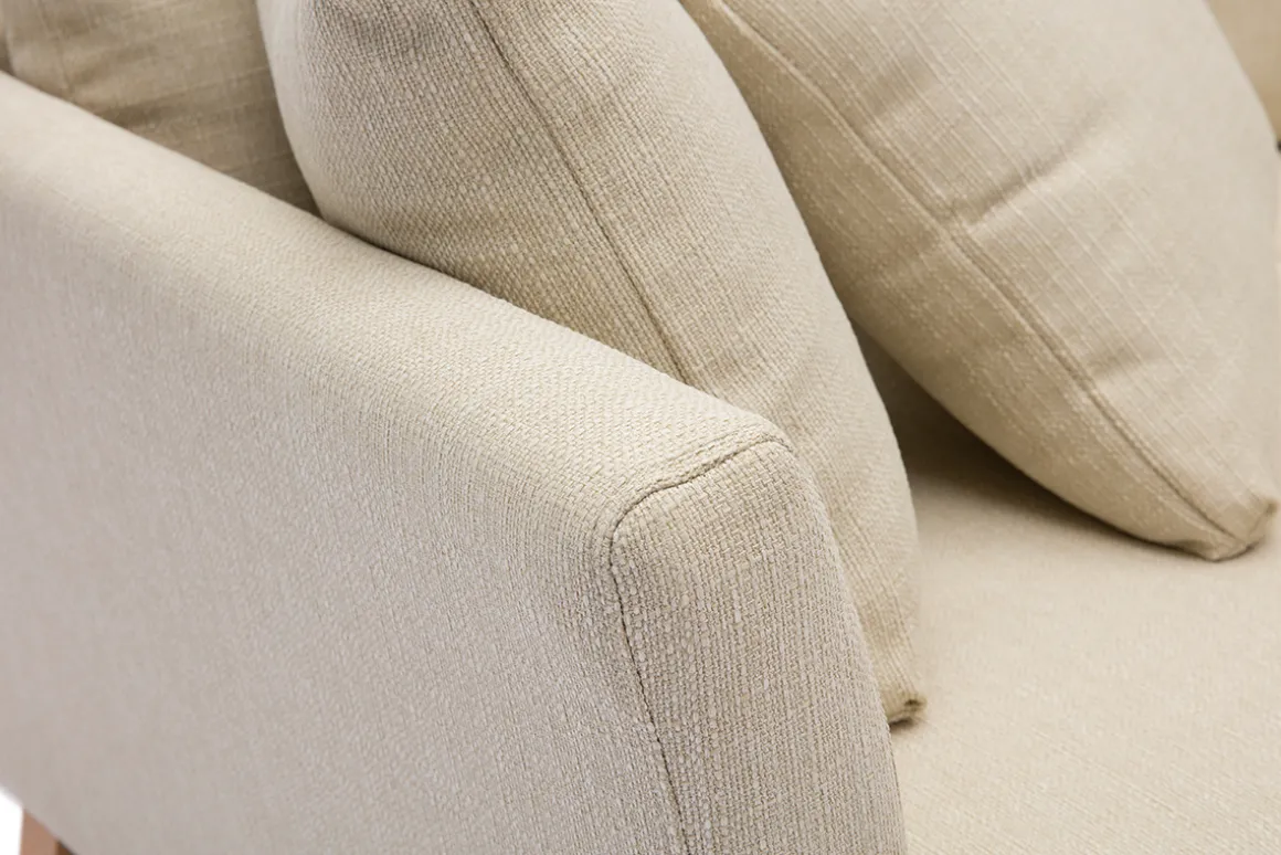 Flash Sale Miliboo Sofá nórdico 2 plazas desenfundable tejido beige OSLO