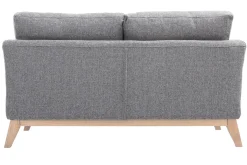 Cheap Miliboo Sofá nórdico 2 plazas desenfundable gris claro y patas madera clara OSLO