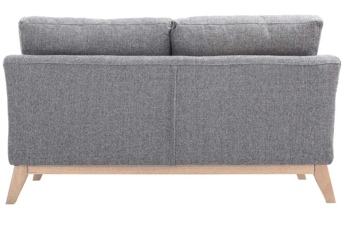 Cheap Miliboo Sofá nórdico 2 plazas desenfundable gris claro y patas madera clara OSLO