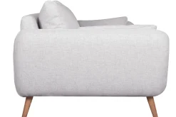 Clearance Miliboo Sofá nórdico 3 plazas gris claro CREEP