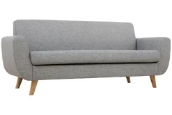 Cheap Miliboo Sofá nórdico 3 plazas gris claro y madera PURE
