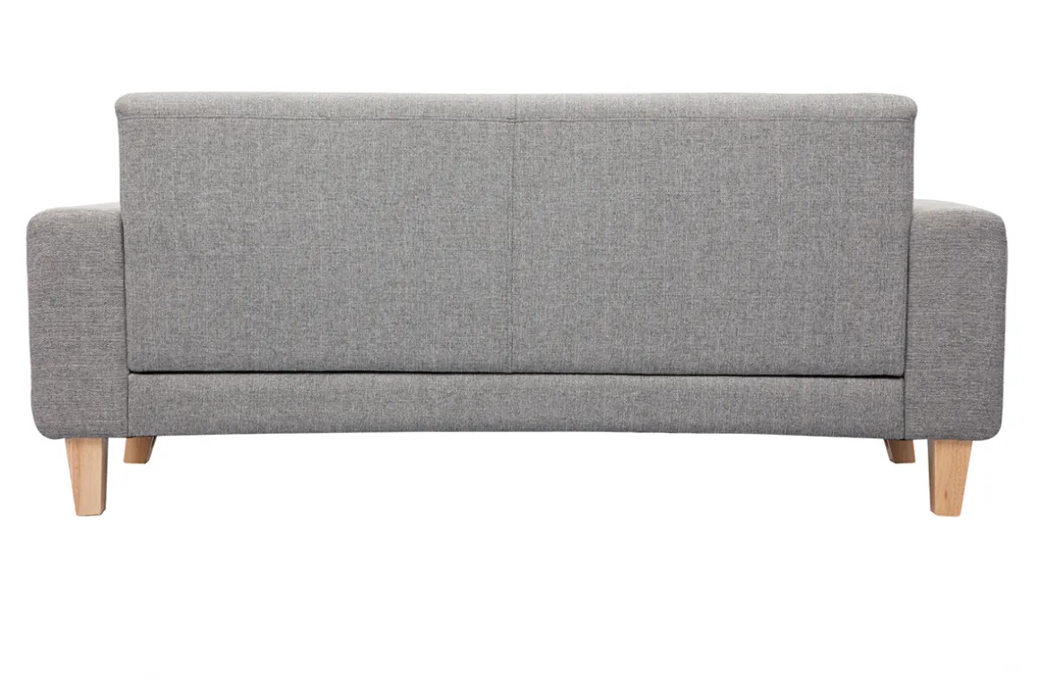 Online Miliboo Sofá nórdico 3 plazas gris claro y madera FJORD