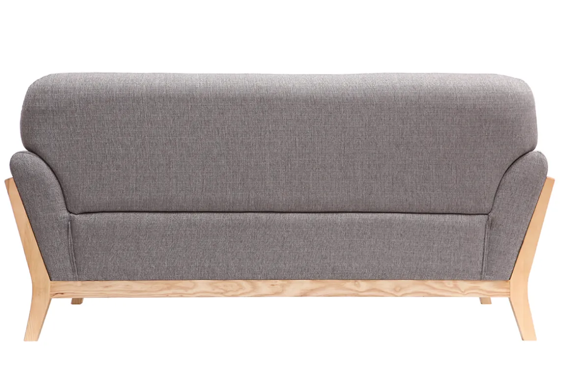 Cheap Miliboo Sofá nórdico 2 plazas gris patas madera YOKO