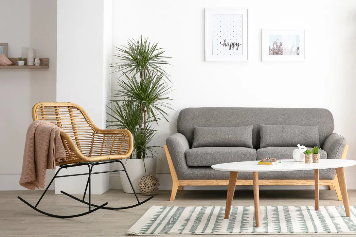 Cheap Miliboo Sofá nórdico 2 plazas gris patas madera YOKO