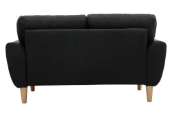 Clearance Miliboo Sofá nórdico 2 plazas tejido gris oscuro ALICE