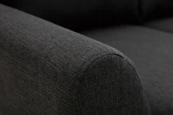 Clearance Miliboo Sofá nórdico 2 plazas tejido gris oscuro ALICE