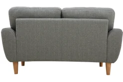 Store Miliboo Sofá nórdico 2 plazas tejido gris claro ALICE