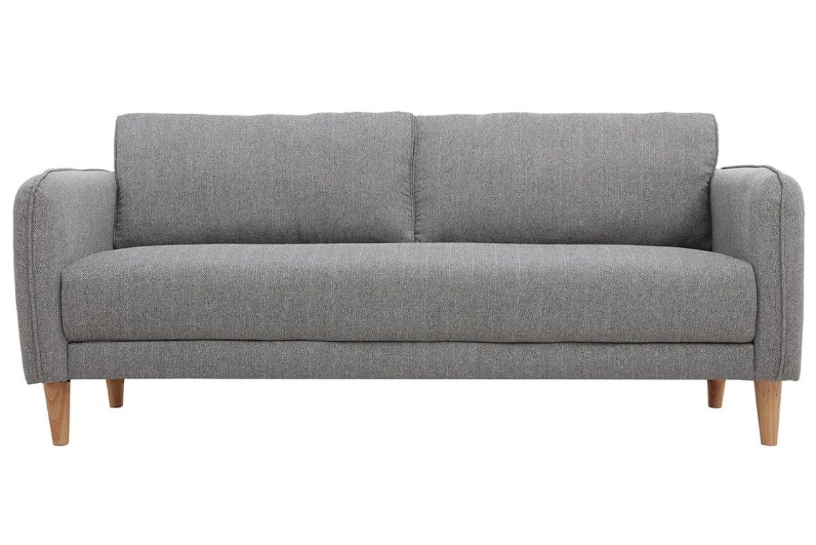 Flash Sale Miliboo Sofá nórdico 3 plazas terciopelo gris claro KURT