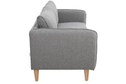 Flash Sale Miliboo Sofá nórdico 3 plazas terciopelo gris claro KURT