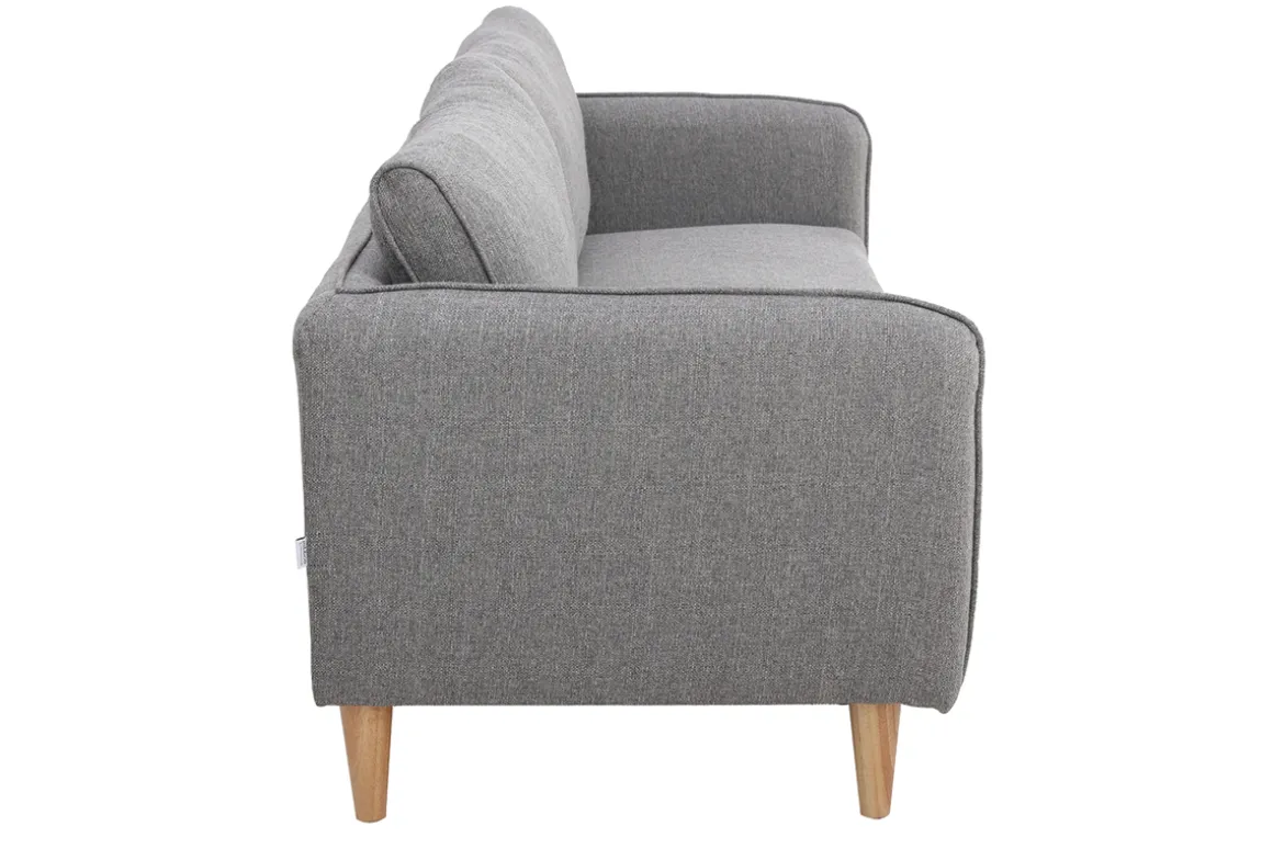 Flash Sale Miliboo Sofá nórdico 3 plazas terciopelo gris claro KURT