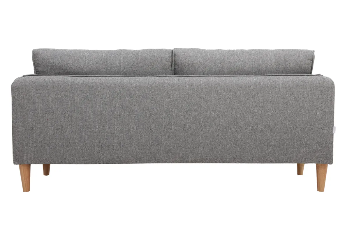 Flash Sale Miliboo Sofá nórdico 3 plazas terciopelo gris claro KURT