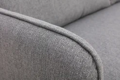 Flash Sale Miliboo Sofá nórdico 3 plazas terciopelo gris claro KURT