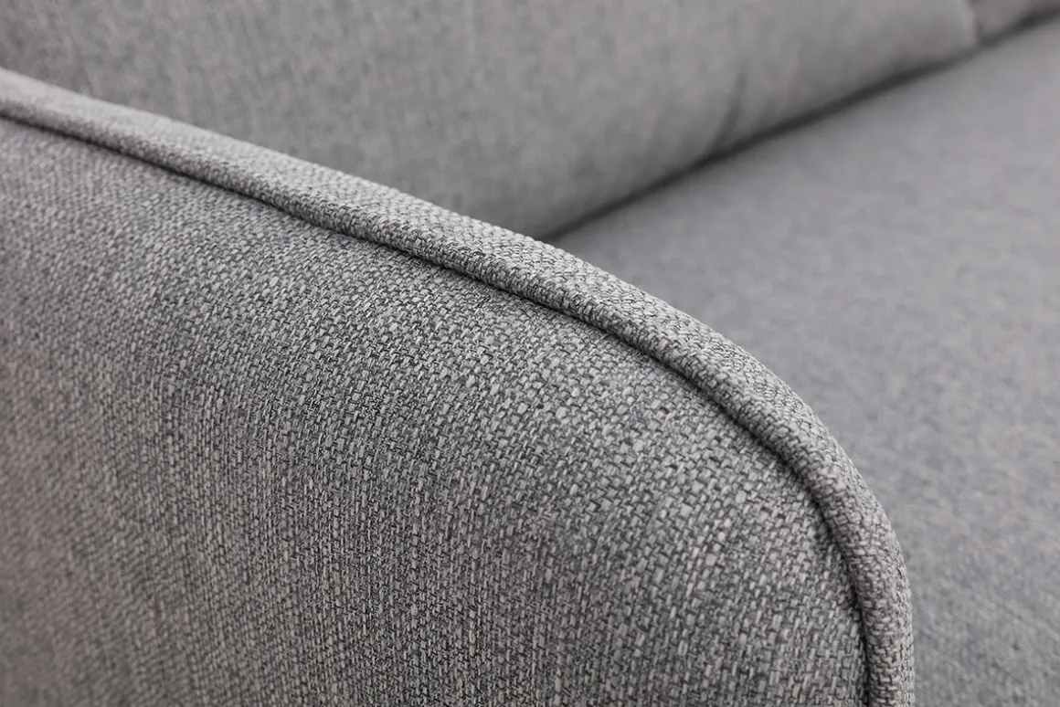 Flash Sale Miliboo Sofá nórdico 3 plazas terciopelo gris claro KURT