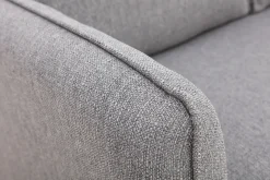 Clearance Miliboo Sofá nórdico 2 plazas terciopelo gris claro KURT