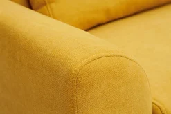 Cheap Miliboo Sofá nórdico 3 plazas terciopelo amarillo mostaza EKTOR