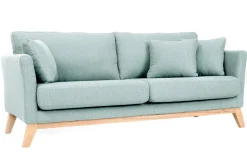 Cheap Miliboo Sofá nórdico 3 plazas verde agua desenfundable patas madera OSLO