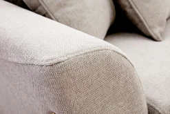 Best Sale Miliboo Sofá nórdico 3 plazas beige y fresno ASAKO