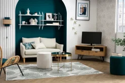 Flash Sale Miliboo Sofá nórdico 2 plazas caqui KATE
