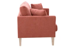 Sale Miliboo Sofá nórdico 2 plazas con funda desenfundable efecto aterciopelado color terracota OSLO