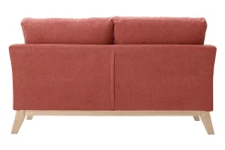Sale Miliboo Sofá nórdico 2 plazas con funda desenfundable efecto aterciopelado color terracota OSLO