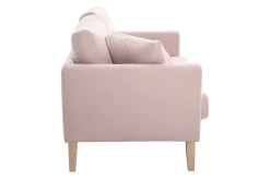 Discount Miliboo Sofá nórdico 2 plazas desenfundable rosa OSLO