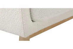 Cheap Miliboo Sofá nórdico 2 plazas efecto borreguillo blanco con patas de madera OSLO