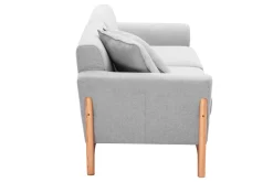 Best Sale Miliboo Sofá nórdico 3 plazas gris claro y fresno ASAKO