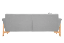 Best Sale Miliboo Sofá nórdico 3 plazas gris claro y fresno ASAKO