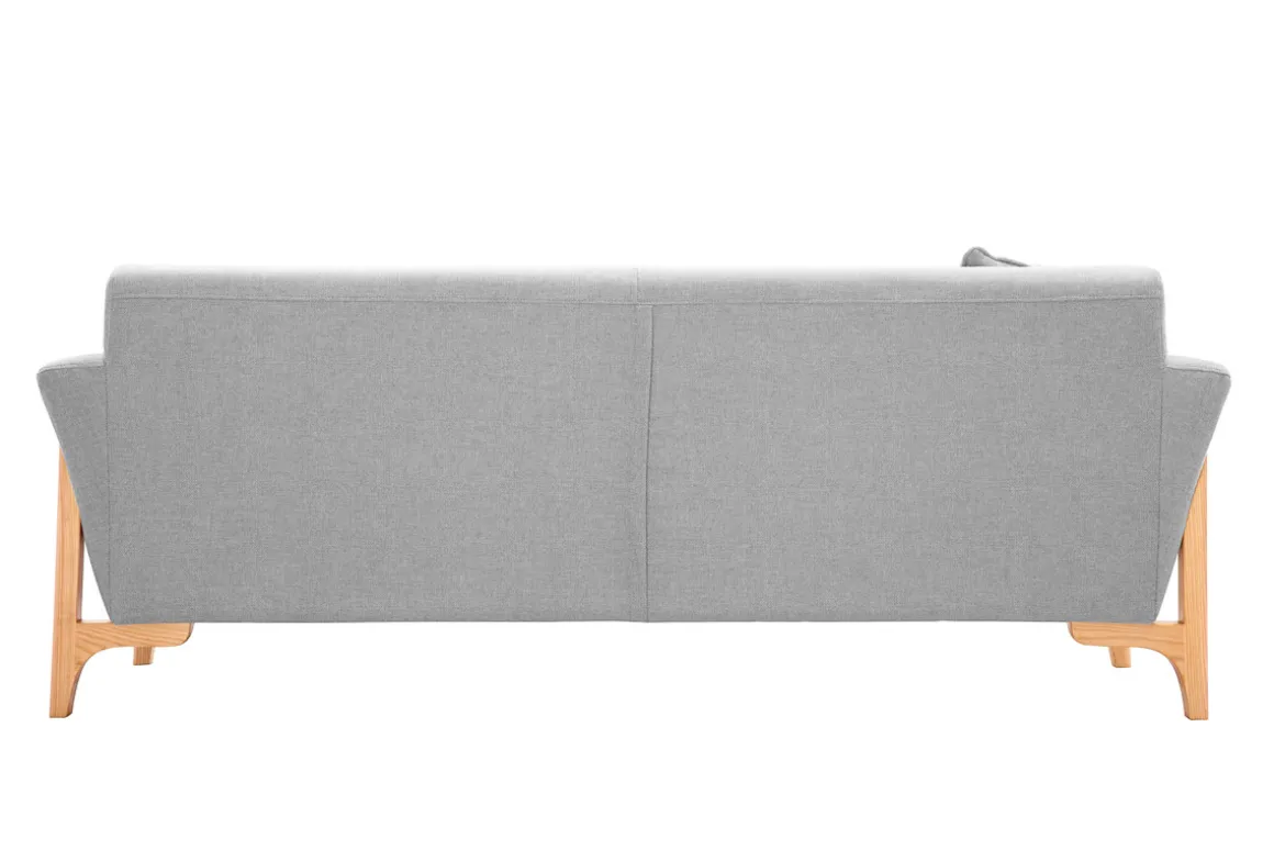 Best Sale Miliboo Sofá nórdico 3 plazas gris claro y fresno ASAKO