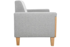 Cheap Miliboo Sofá nórdico 2 plazas gris claro con patas de madera FJORD