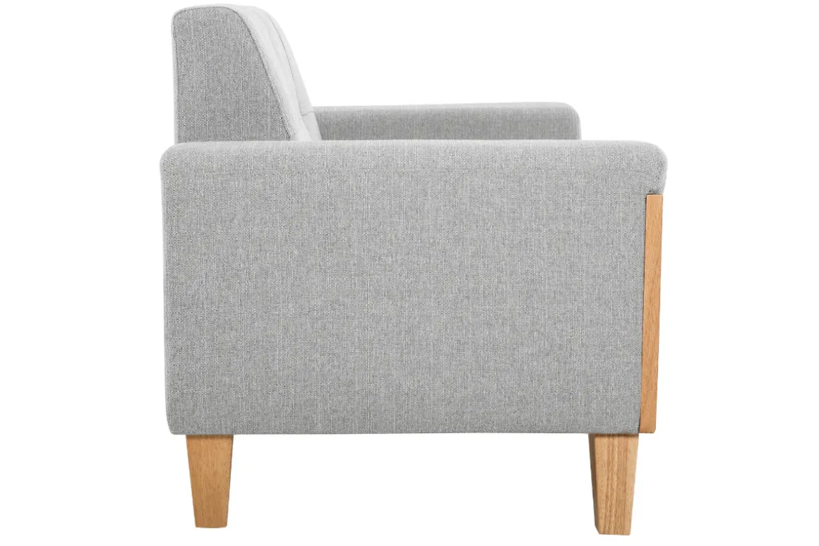 Cheap Miliboo Sofá nórdico 2 plazas gris claro con patas de madera FJORD