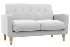 Shop Miliboo Sofá nórdico tejido gris claro 2 plazas LUNA