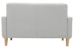 Shop Miliboo Sofá nórdico tejido gris claro 2 plazas LUNA
