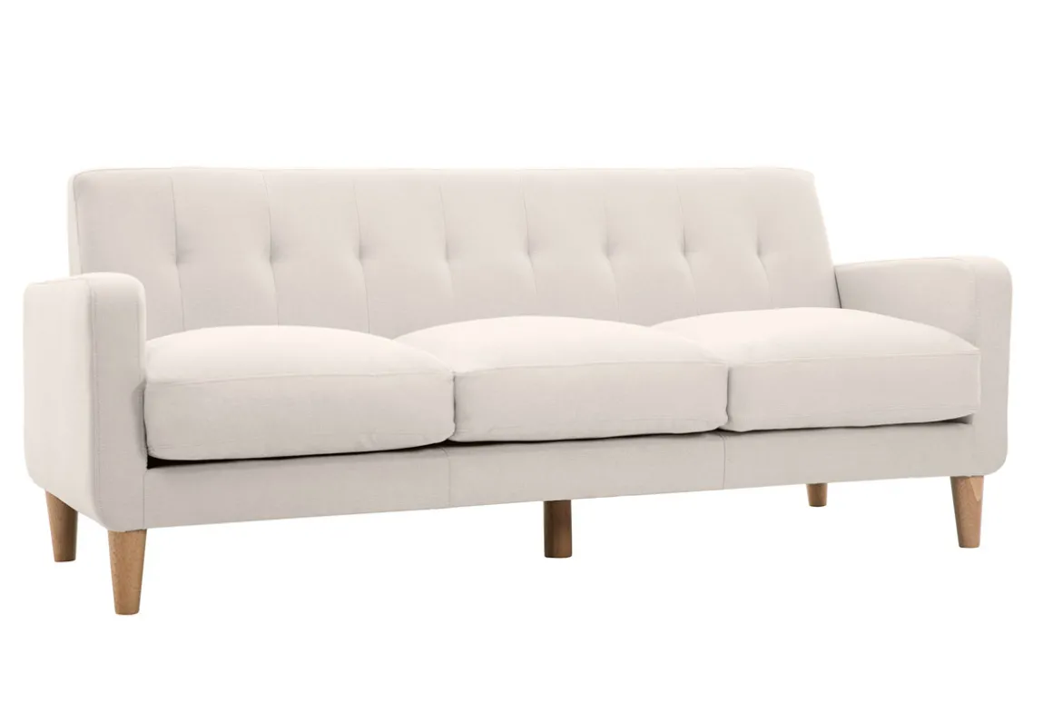 Store Miliboo Sofá nórdico tejido natural 3 plazas LUNA