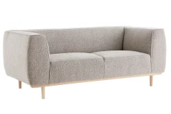 Sale Miliboo Sofá 2-3 plazas estilo nórdico de tejido rizado estilo lana de color topo MORRIS