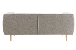 Sale Miliboo Sofá 2-3 plazas estilo nórdico de tejido rizado estilo lana de color topo MORRIS