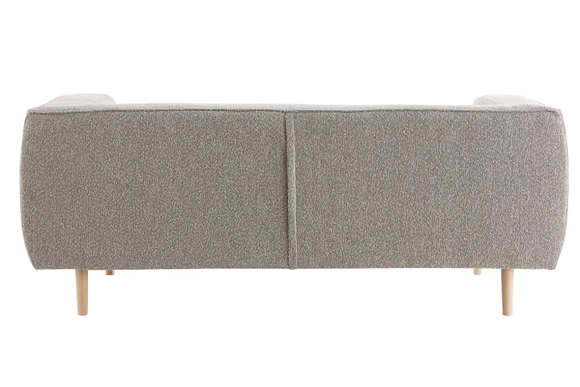 Sale Miliboo Sofá 2-3 plazas estilo nórdico de tejido rizado estilo lana de color topo MORRIS