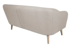 Best Miliboo Sofá 3 plazas estilo nórdico de tela beige natural y madera ISIS