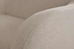 Best Miliboo Sofá 3 plazas estilo nórdico de tela beige natural y madera ISIS
