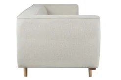 Hot Miliboo Sofá 2-3 plazas nórdico de tela beige y madera MORRIS
