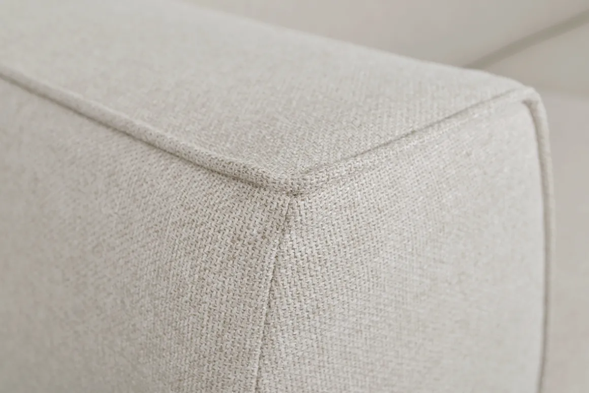 Hot Miliboo Sofá 2-3 plazas nórdico de tela beige y madera MORRIS