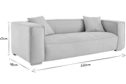 Flash Sale Miliboo Sofá 3 plazas tejido efecto terciopelo natural COBAIN