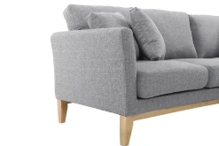 Shop Miliboo Sofa de esquina derecha nórdico gris claro OSLO