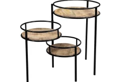 Flash Sale Miliboo Soporte para plantas modulable en metal y mango THREE