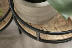 Flash Sale Miliboo Soporte para plantas modulable en metal y mango THREE