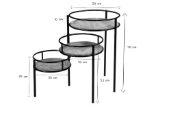 Flash Sale Miliboo Soporte para plantas modulable en metal y mango THREE