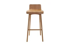New Miliboo Taburete / silla de bar diseño madera natural escandinavo BALTIK