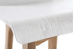Best Miliboo Taburete / silla de bar diseño madera natural y blanco escandinavo BALTIK