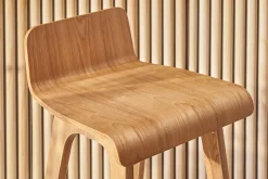 Clearance Miliboo Taburete / Silla de bar escandinavo 65cm fresno BALTIK