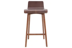 Clearance Miliboo Taburete / Silla de bar madera oscura 65 cm BALTIK